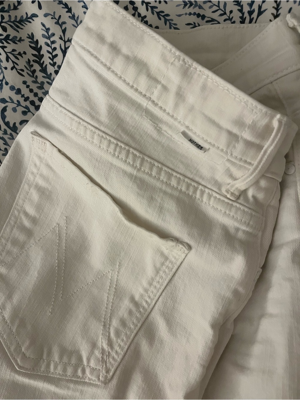 Mother The Weekender White Jeans
